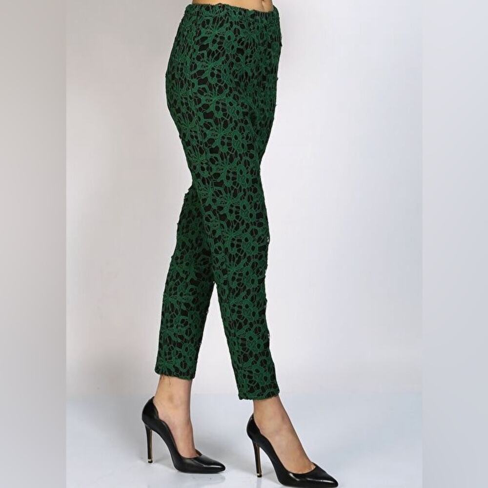 NWT Goldie Medium Eden Crochet Lace Cropped Trouser Pants Y2K